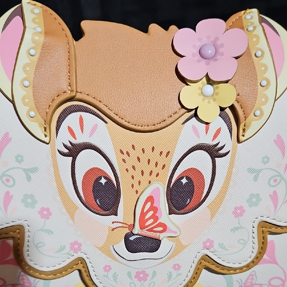 Danielle Nicole Disney Bambi Crossbody Bag with Whimsical Butterfly - Picture 6 of 9
